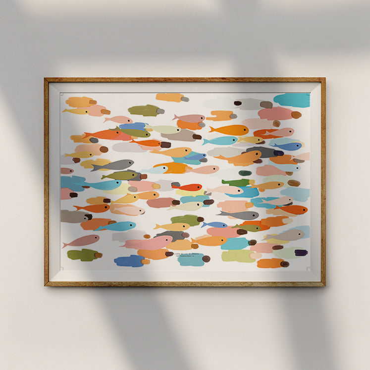 Matthew 4:19 Fishers of Men A3 Christian poster by Made Seen, alternate view.