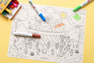 Five Loaves and Two Fishes reusable silicone Bible-story colouring mat for children.