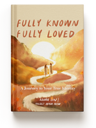 Christian book “Fully Known, Fully Loved” hardcover with faith-inspired artwork, perfect for discovering your identity in Christ