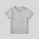 Grey kids cotton T-shirt product mockup