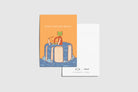 Happy Baptism Broski postcard with playful frog baptism illustration, designed by Thir.st in collaboration with The Commandment Co.