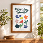 He Has Made Everything Beautiful in His Time 3D wooden poster displayed on a bright home wall.