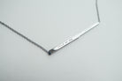 J&Co Foundry personalised bar necklace product detail.