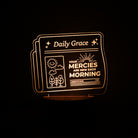 His Mercies Are New Every Morning Christian night light inspired by Lamentations 3:23