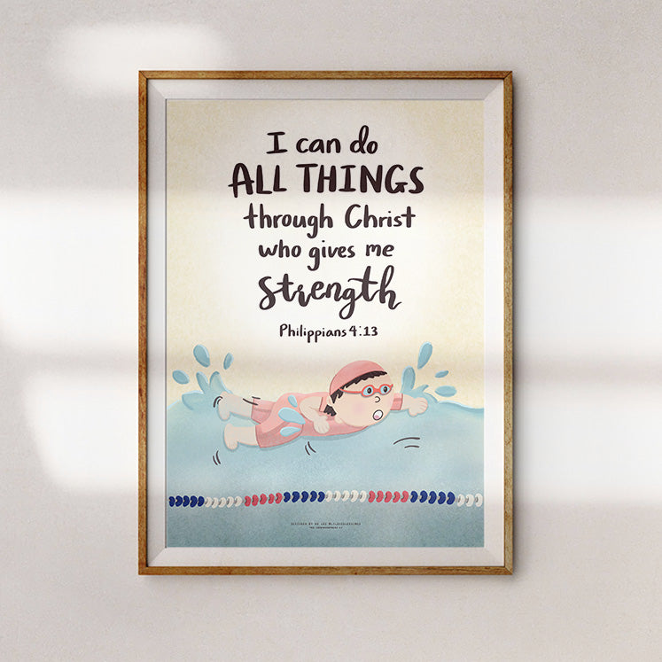 I Can Do All Thing - Swimming {Poster}