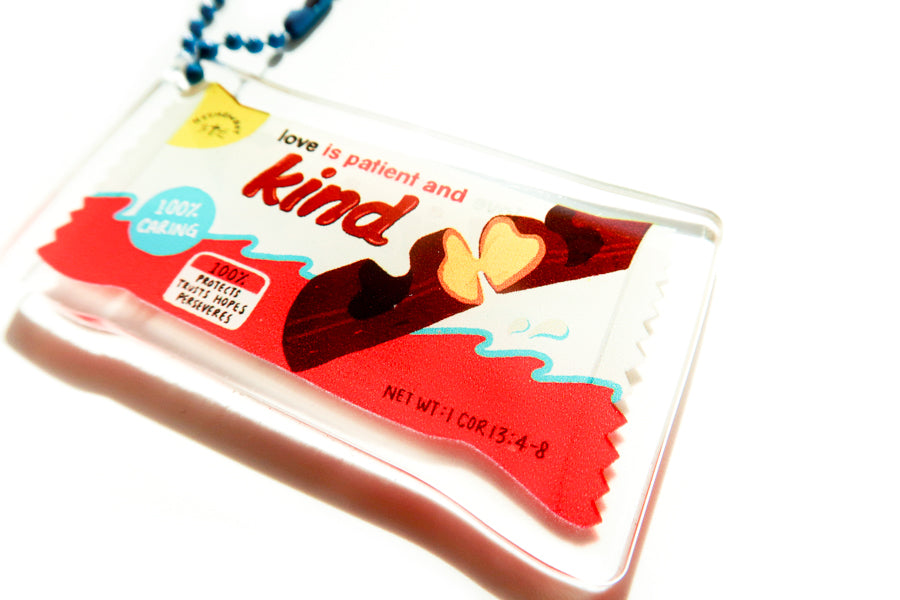 Kind Chocolate acrylic keychain from the LOVE SUPERMARKET collection.