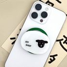 Let’s Be Joyful Sheep Christian spinner phone grip with cheerful sheep illustration.