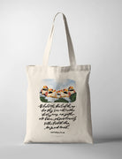 Look at the Birds CollabPlus+ tote bag with colourful bird illustration and Matthew 6:26 lettering by Kristen Kiong