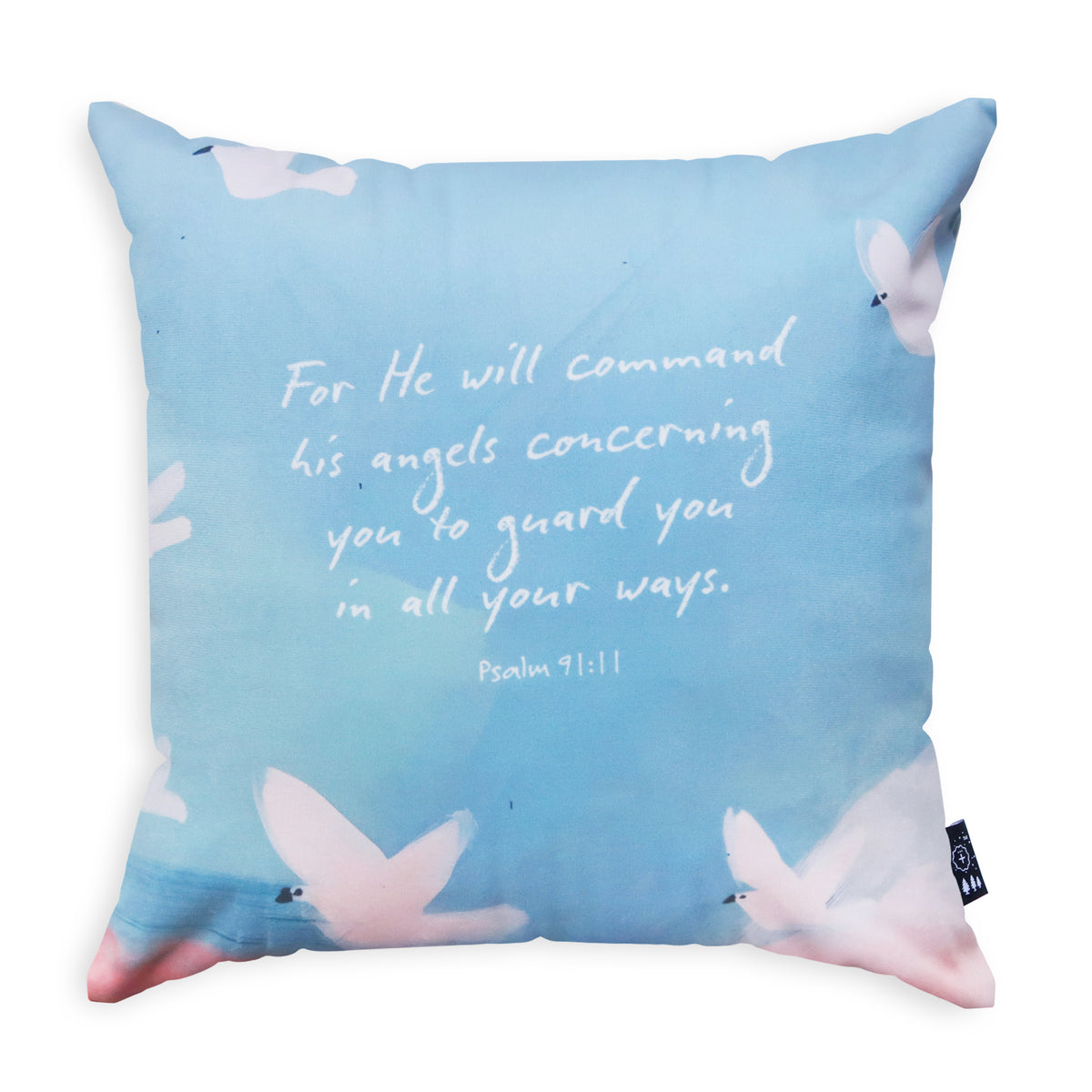 Psalm 121:8 The Lord Watches Over You dove cushion cover design