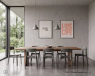 Love Has the Final Word Christian poster displayed with Love Led Life artwork in a modern grey dining room