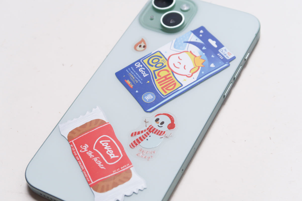Love Supermarket Collection 7 Christian sticker designs for everyday surfaces.
