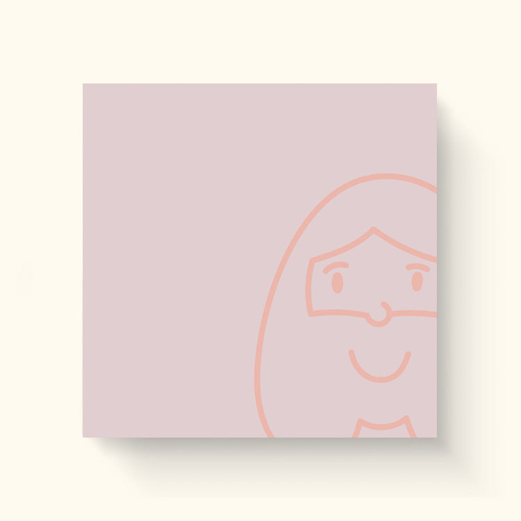 Sticky notes with a minimalist pastel purple design featuring a simple line art illustration of Jesus, perfect for Christian stationery and faith-inspired gifts.