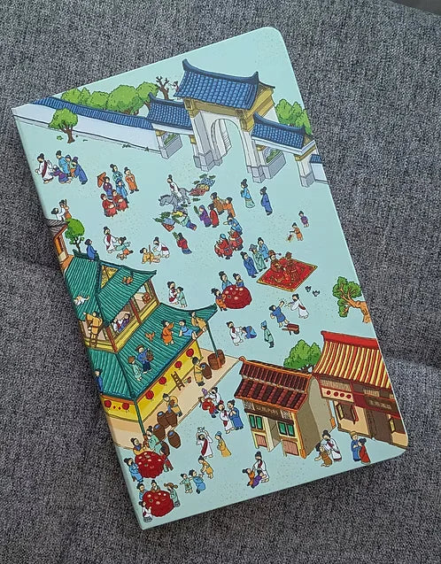 Miracles of Jesus A5 journal front cover with detailed illustrated biblical scenes