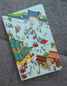 Miracles of Jesus A5 journal front cover with detailed illustrated biblical scenes