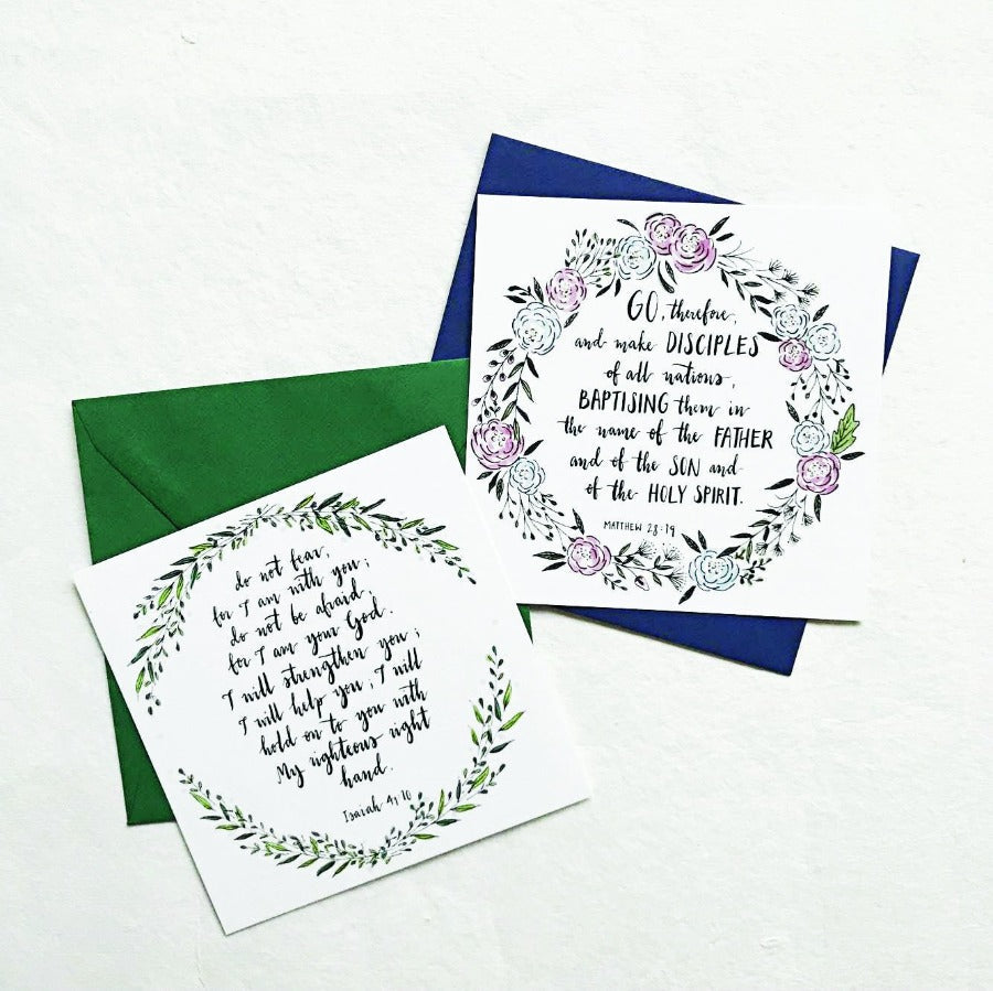 Rock & Fortress Psalm 18:2 | Greeting Cards - Cards by Dora Prints, The Commandment Co
