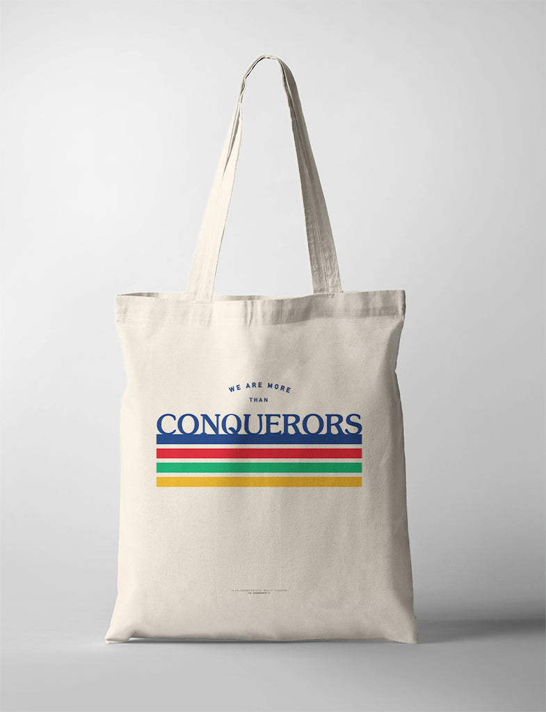 We Are More Than Conquerors {Tote Bag}
