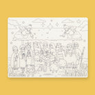 Nativity of Jesus reusable silicone colouring mat for children with Bible-themed design.