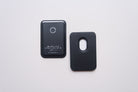Front and Back view of Navy Blue Leather Magsafe Wallet