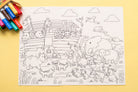 Noah's Ark reusable Christian silicone colouring mat for children.