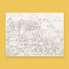 Noah's Ark reusable silicone colouring mat with Bible-inspired children's design.