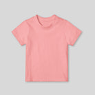 Pink kids cotton T-shirt product mockup