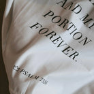  Project J wall tapestry featuring an elegant script of Psalm 73:26, bringing encouragement and simple happiness to any faith-inspired home decor.