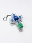 Psalm 91 cross-shaped light-up keycap keychain