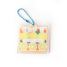 Christian keychain featuring a lemon design with the message 'Pure Gentle Lemons' and scripture reference Ephesians 4:2, symbolizing patience, humility, and love.