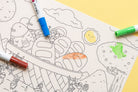 Reusable Bible-themed silicone colouring mat for children, product activity view.