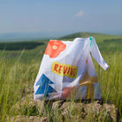 Revive faith-inspired reusable shopping bag, alternate illustrated design view.