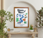 Rivers of Water Psalm 1:3 3D wooden poster displayed in a home interior