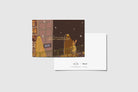 Take a Deep Breath of Joy Christmas greeting card with cosy night-time illustration, Merry Christmas message, and Thir.st x The Commandment Co branding.