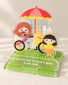 Taste and See acrylic ice cream cart phone stand with interchangeable child character