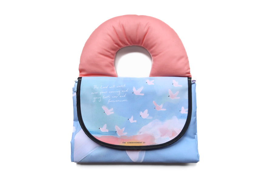 The Lord Will Watch Over Your Coming and Going Psalm 121:8 Christian picnic mat.