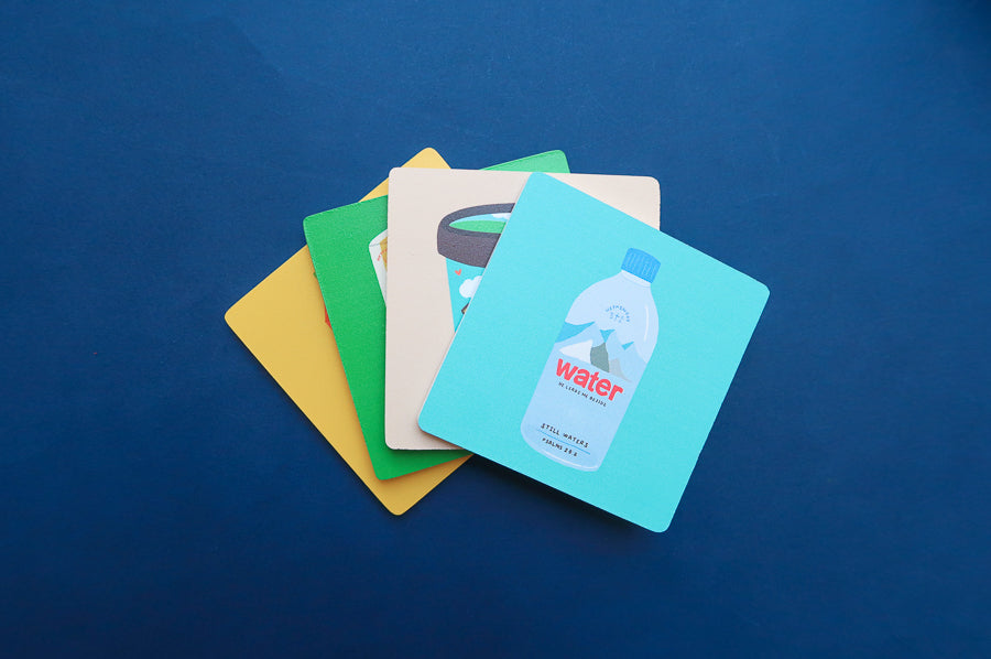Colourful Love Supermarket Christian coaster designs.