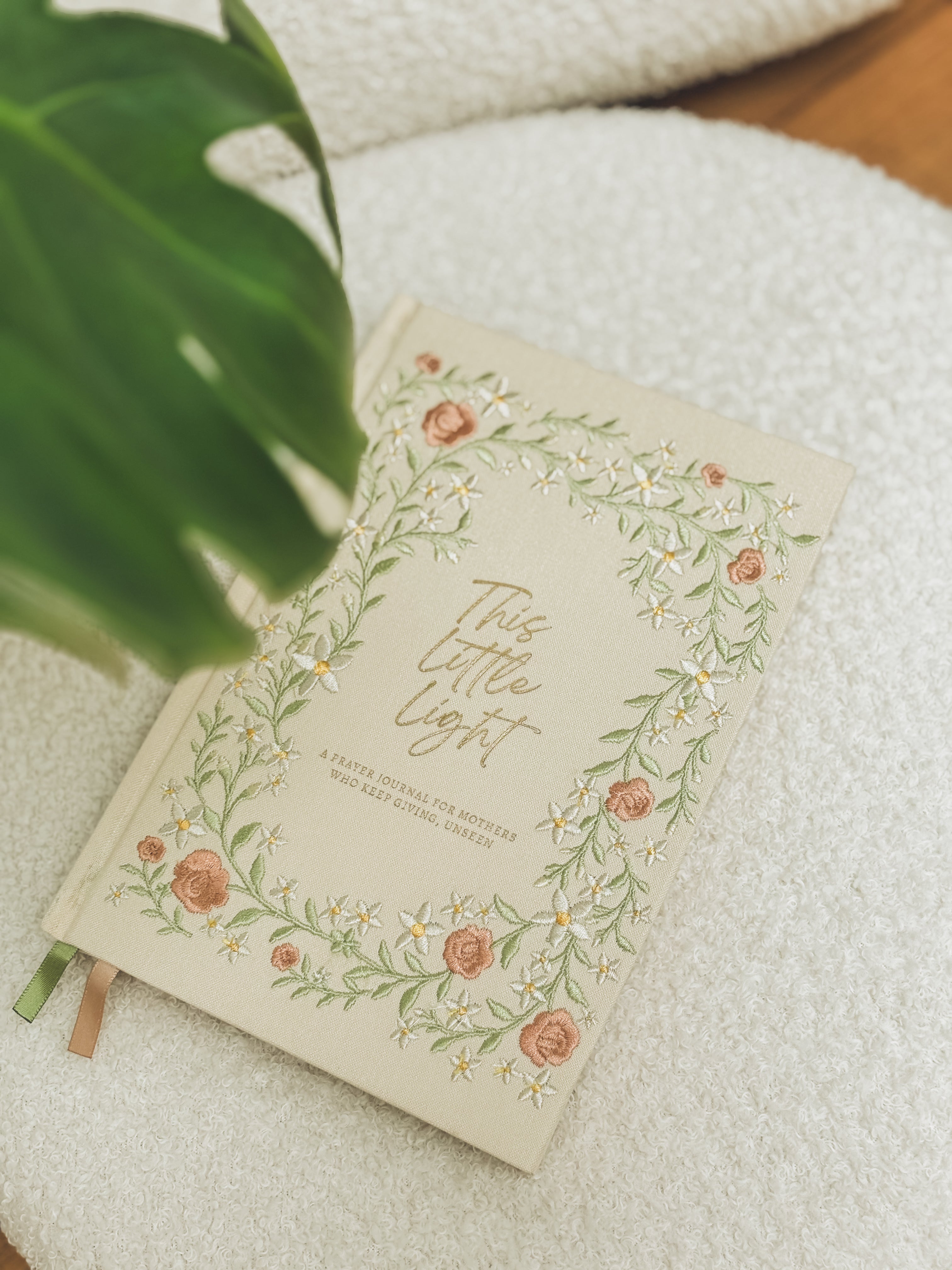 This Little Light Prayer Journal for Mothers with Floral Prints on Cover