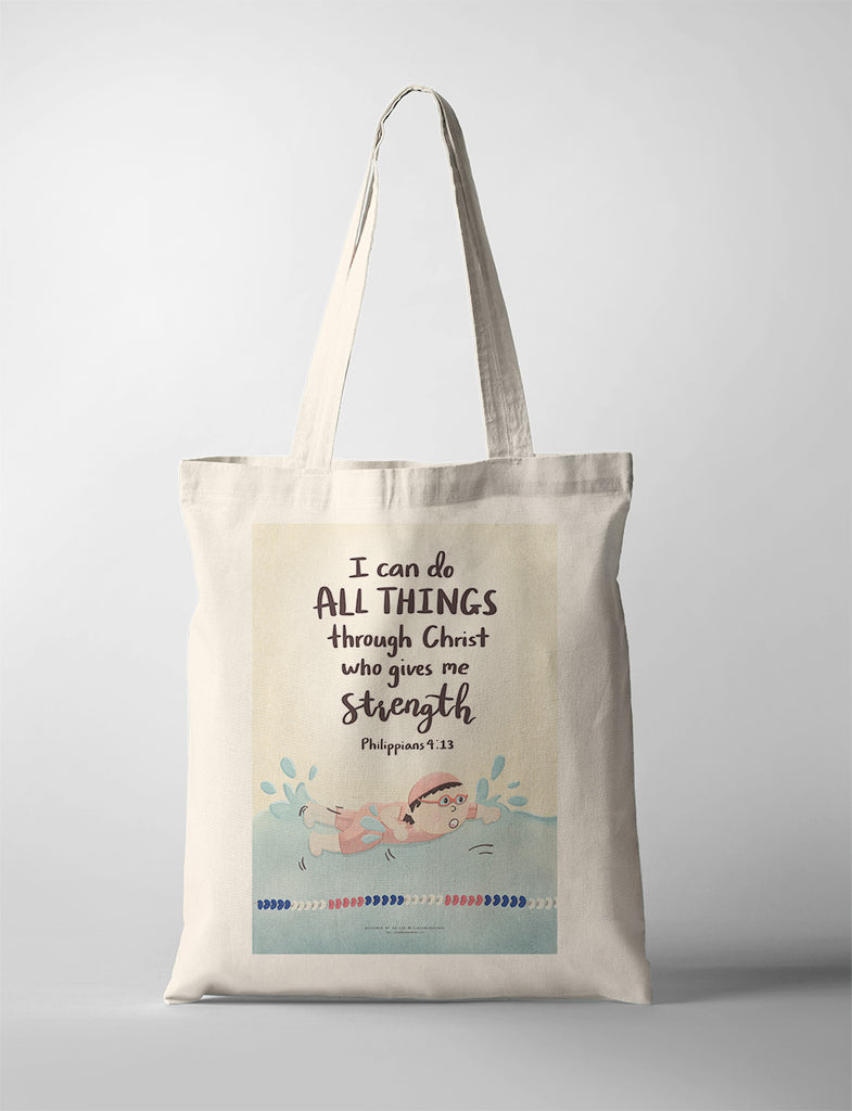 I Can Do All Thing - Swimming {Tote Bag}