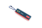 Angled view of Singapore-inspired Train Station Grace acrylic keychain with Ephesians 2:8