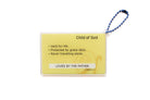 Transport Card Jesus Loves Me acrylic keychain product view.