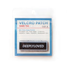Deeply Loved Velcro patch with an inspirational message, ideal for adding a faith-inspired touch to bags, jackets, and Christian accessories.