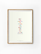 Christian poster featuring Psalm 27:14, “Wait for the Lord; be strong and take heart,” in colourful hand-lettered text