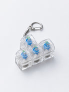 Clear Walk Abide Seek Dwell light-up keycap keychain