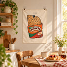 Way for Me Waffle Christian wall tapestry displayed in a bright kitchen dining space