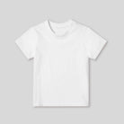 White kids cotton T-shirt product mockup