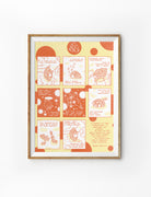 Wilderness Home Psalm 68:5-6 poster in yellow and red, featuring comic-style sheep illustrations and Scripture about God setting the lonely in families.
