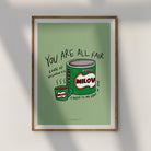 Spiritual home decor featuring Song of Solomon 4:7 text 'You are all fair' and colorful Milo can illustration