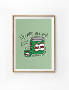 Modern framed art featuring Song of Solomon 4:7 verse 'You are all fair' and artistic depiction of a Milo can