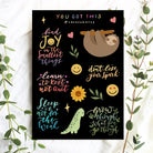 Love Curates You Got This Vinyl Sticker Sheet Design 2 with colourful encouragement stickers about joy, rest and growth