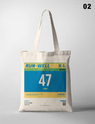 Run Well Campaign Marathon Bib Tote Bag {Free customisation} - tote bag by The Commandment, The Commandment Co , Singapore Christian gifts shop