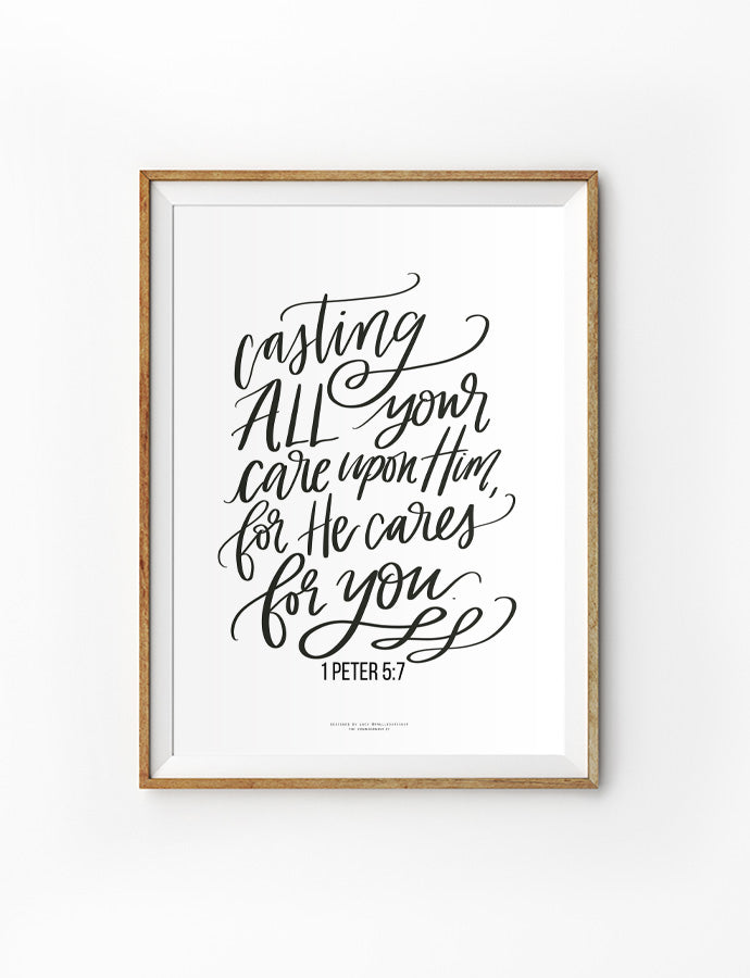 Christian art with typography design by lacy @smallhoursshop